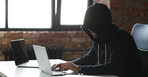 hacker man laptop